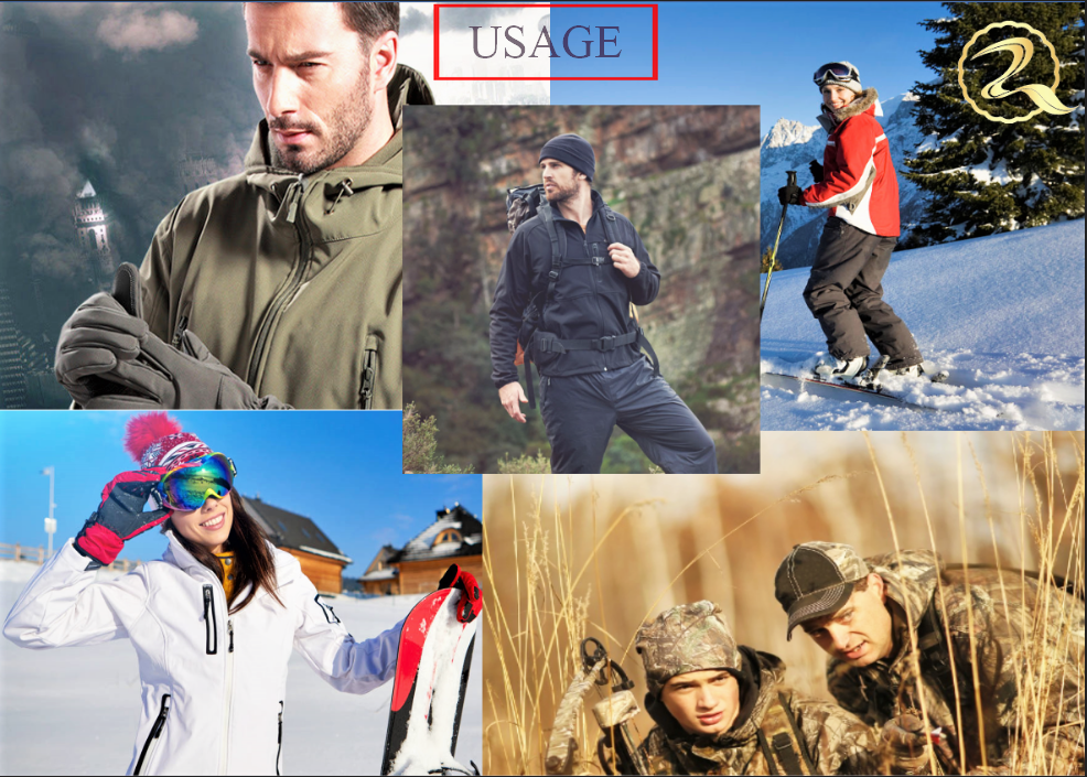 bonded material for ski wear