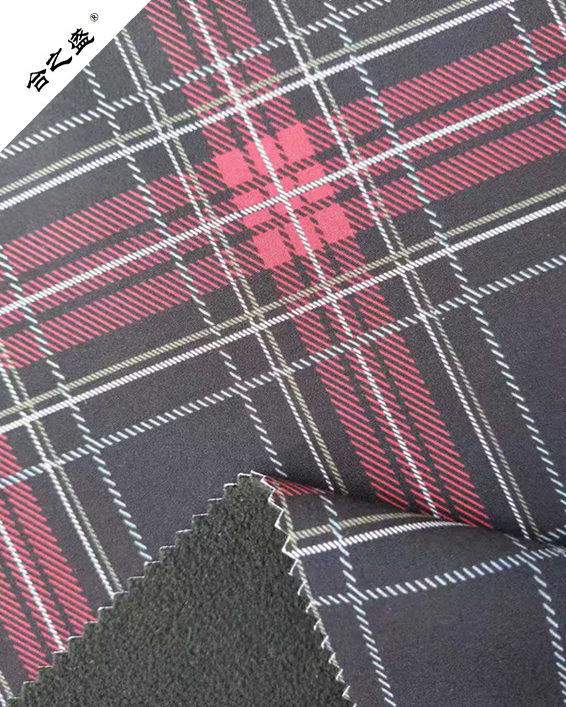 Chequer Printing Softshell Fabric