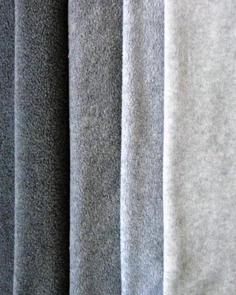 grey meleague polar fleece one side anti pilling in heather