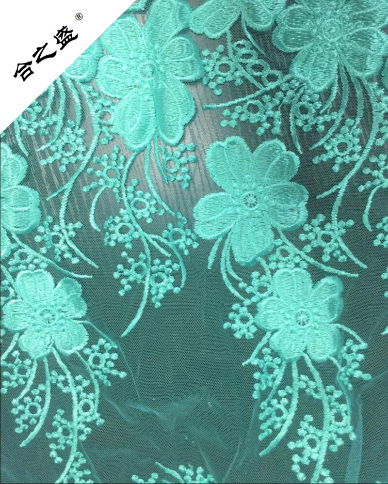 flower embroider mesh