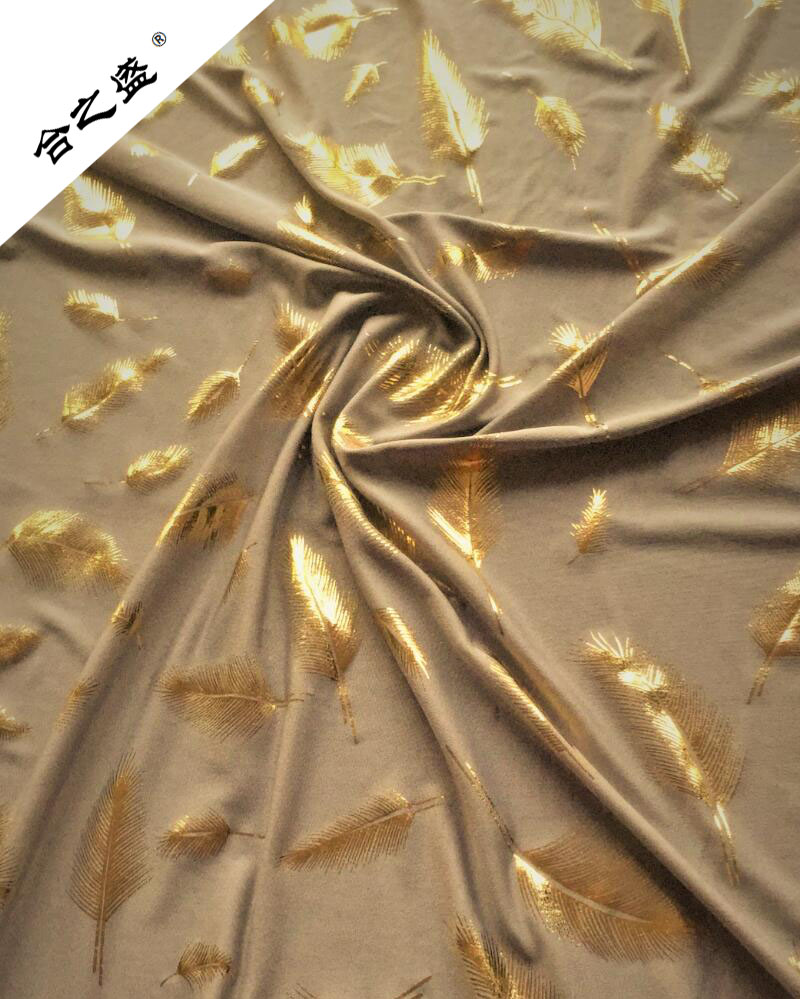 golden bling knit fabric 