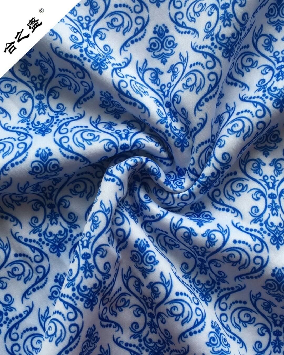 poly spandex scuba knit fabric in printing